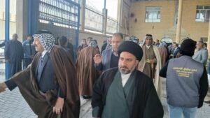 Read more about the article وفد المكتب يقدم التعازي بوفاة الشيخ تكليف الجبوري.
